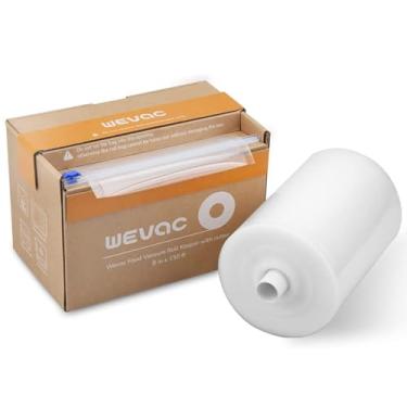 Imagem de Wevac Rolo de vedação a vácuo de alimentos de 20,32 cm x 450 m com cortador, sacos ideais para selador de alimentos a vácuo, livre de BPA, grau comercial, ótimo para armazenamento, preparação de refeições e Sous Vide (20,32 cm x 38,42 cm)