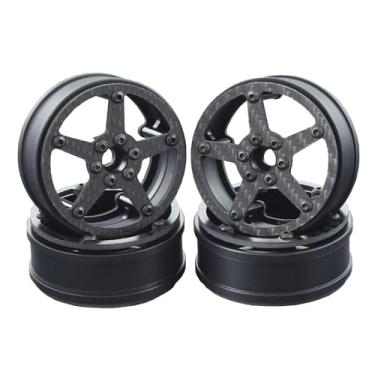 Imagem de AOLTNRC 2.2 Carbon Fiber Wheels Rim for 1/10 RC Crawler LCG Cheater Rigs Capra SCX10 Pro GSPEED V4 TRX4 Element Enduro Upgrades Accessories (4pcs A)