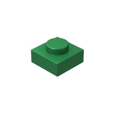 Imagem de Plwooyur Classic Green Plates Bulk, Green Plate 1x1, Building Plates Flat 200 Piece, Compatible with Lego Parts and Pieces: 1x1 Green Plates(Color: Green), M0659-23