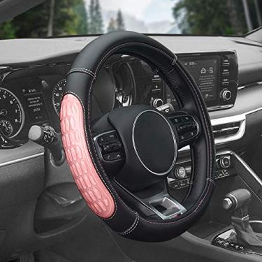 Imagem de Capa para volante de silicone e couro sintético FH2012PINK-AVC Ultra Grip