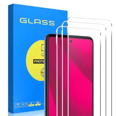 Imagem de YUSYAIE [Pacote com 3] Protetor de tela de vidro temperado compatível com T-Mobile Revvl 7 Pro 5G com película protetora de vidro ultrafina transparente 9H HD