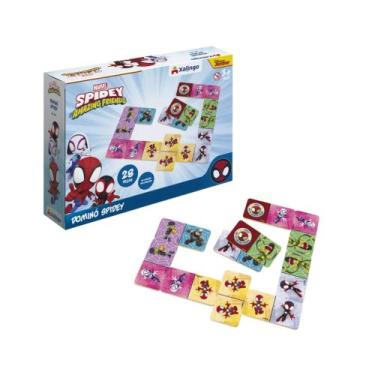 Imagem de Jogo de Dominó Spidey 28 Peças Brinquedo Infantil Xalingo - 17832