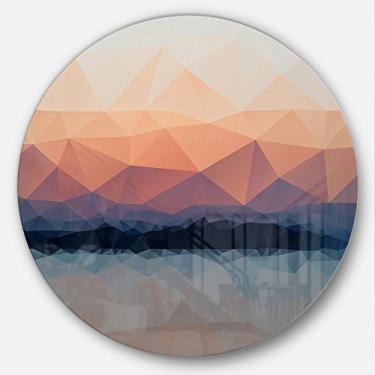 Imagem de Designart Disco de arte de metal com vista abstrata Vector abstrato céu e praia de 58 cm, 58 x 58 cm