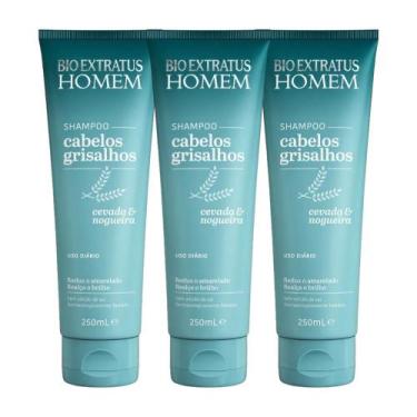 Imagem de Kit 3 Shampoo Grisalho Homem 250ml Bio Extratus - BIOEXTRATUS