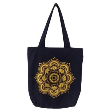 Imagem de Bolsa Tecido Mandala Ecobag Sacola Feminina 100% Algodão - DB
