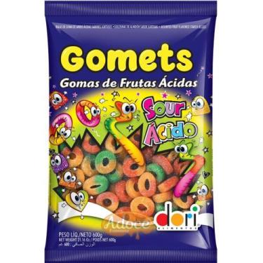 Imagem de Bala goma gomets frutas ácidas 600g dori