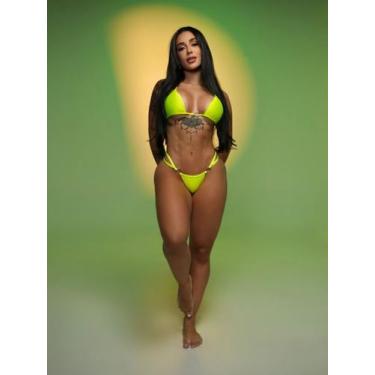 Imagem de Biquíni Fita Dupla Neon Top Com Bojo Moda Praia Verao - BMODAS, Verde,