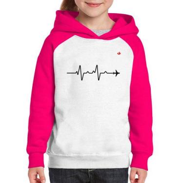 Imagem de Moletom Infantil Batimentos Cardíacos Viagem - Foca na Moda, Branco, R