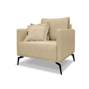 Imagem de Poltrona Decorativa Estofada Sala Quarto Escritório Leitura Decorada N