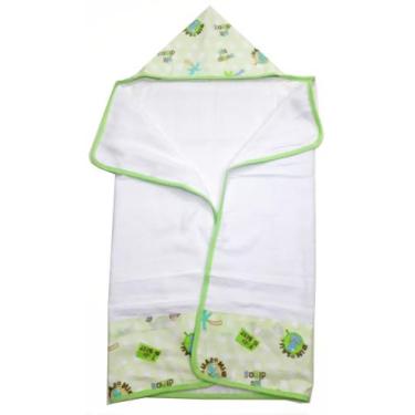 Imagem de Toalha Com Capuz Bebê Macia Grande 70 X 90cm Dupla Face (com Forro De 