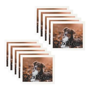 Imagem de Kit 10 Porta Retratos C/vidro 20x25 Moldura Branca para fotos e decora