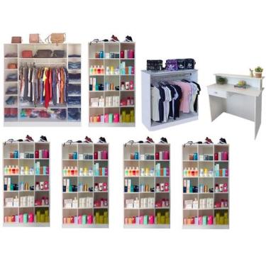 Imagem de Expositores para loja Armários Balcão Caixa Balcão Arara 8 pçs - Magia