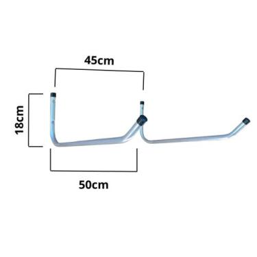 Imagem de Kit 02 Un. Suporte Cadeira de Praia Fixo Alumínio - Vulcano, Prata