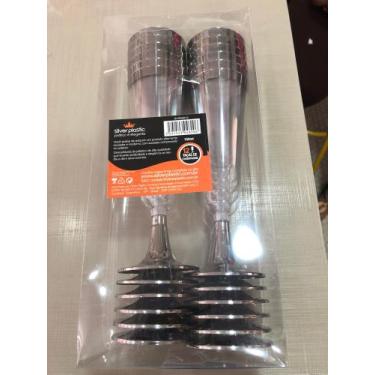 Imagem de Taça acrílica prata - Silver plastic
