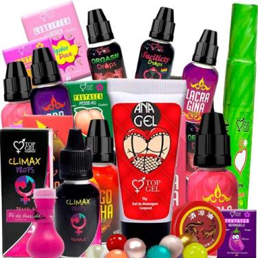 Imagem de Kit 31 Produtos Funcional Uso Pessoal Ou Revenda Sex Shop - Top Gel