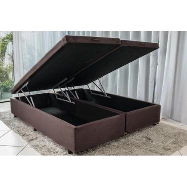 Imagem de Base para Cama Box Queen Martin Premium com Baú Sued (45x158x198) Marr