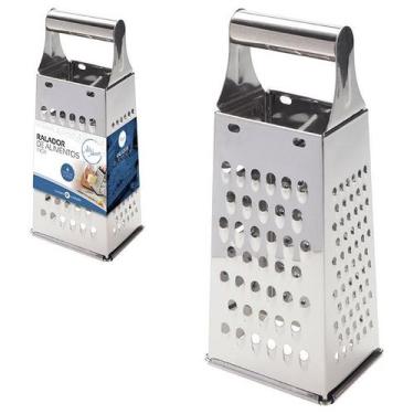 Imagem de Ralador Fatiador Inox 4 Faces Queijo Alimentos Legumes 19cm - Art Hous
