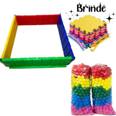 Imagem de Kit Playground: Cercado 1x1, Tatames 50x50 e 100 Bolinhas Coloridas pa