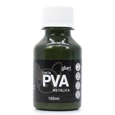 Imagem de Tinta PVA Metálica 100ml - Gliart, VERDE OLIVA