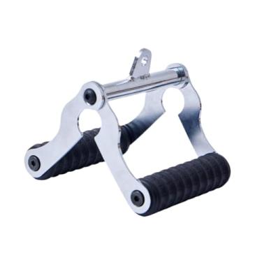 Imagem de UGPLM Acessório de alça de terrestre em V para barra de barra, alça de terrestre Double D, acessório de alça de remada, Prata