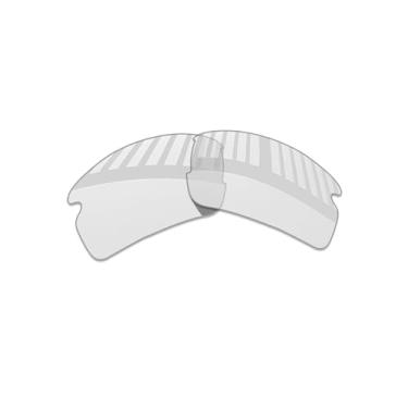 Imagem de MYCOURAG Lentes de reposição com proteção UV para óculos de sol Oakley Flak 2.0 OO9295 - HD transparente, não polarizada