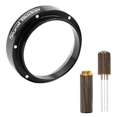 Imagem de Funil dosador de café expresso de 54 mm: Funil de dosagem de café para Breville - Funil Portafilter de 54 mm Anel de dosagem magnético de café alumínio metal | Pacote de acessórios para máquina de