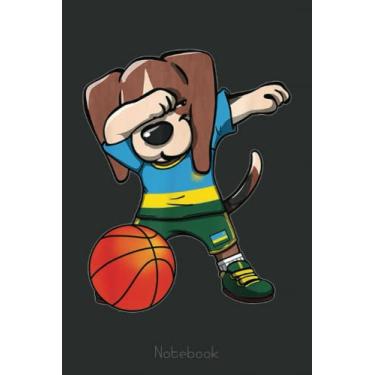 Imagem de Dabbing Beagle Dog Rwanda Rwandan Basketball Fans Art Notebook: A blank lined basketball notebook 6x9 in 110 Pages that makes a fun basketball gift ... women's basketball, team basketball gifts
