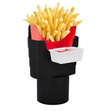 Imagem de Suporte para copo de fritura francês da iSaddle, acessórios automotivos para interiores e chips, porta-copos para celular, fast food, bebida, chaveiro, para veículos, barcos, caminhões, RV (base de 7 cm)
