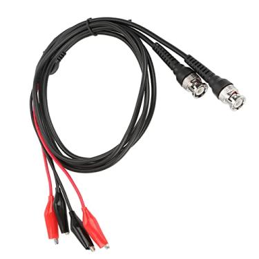 Imagem de 2pcs P1011 BNC Crocodile Clip Osciloscópio Cabo de Sonda de Teste, Clipes Duplos, Tamanho Médio de 35 Mm, 50Ω Coaxial, Vídeo + áudio Adequado para Osciloscópio, 108 Cm / 42,5 pol.