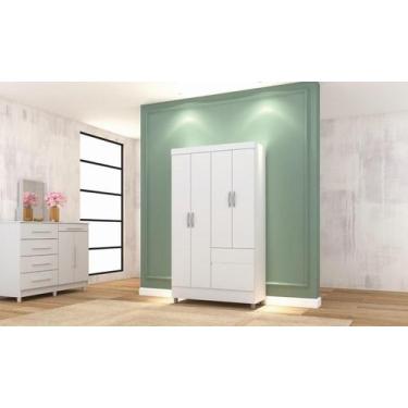 Imagem de Guarda Roupa Ideal Plus 4 Portas e 2 Gavetas - Branco - Vila Rica