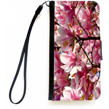 Imagem de Rikki Knight Capa carteira flip flores magnólia florescendo para iPhone 5c com aba magnética