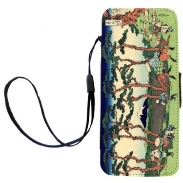 Imagem de Rikki Knight Katsushika Hokusai Art Hodogaya on the Tokaido Flip Wallet Capa para iPhone 5/5s - Hodogaya no Tokaido