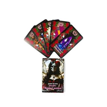 Imagem de Baralho Rosa Caveira 36 Cartas Manual Lançamento - Salve Jorge Guerrei