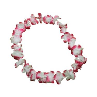 Imagem de Colar Havaiano Flores Carnaval Bloquinho Plástico Diversas Cores 45cm Colorido Silver Festas (Roxo)