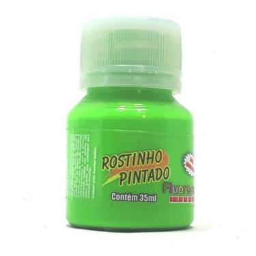 Imagem de Tinta liquida p/ pintura facial 35 ml  Rostinho Pintado, VERDE LIMÃO F
