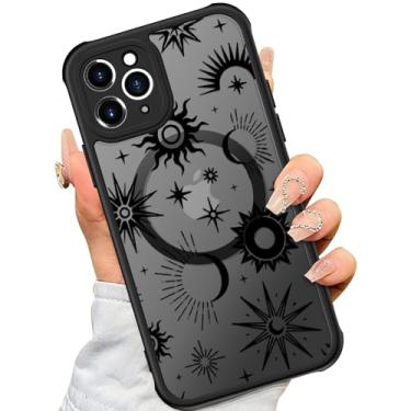Imagem de SEXYMOM Capa magnética para iPhone 12 Pro Max com protetores de tela de privacidade X2 - Compatível com carregamento sem fio, lindo design floral para mulheres e meninas, capa de telefone fosca