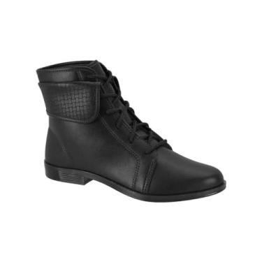 Imagem de Bota Coturno Feminino Moleca Salto Baixo Grosso Cano Curto