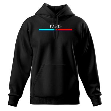 Imagem de Moletom Modelo Canguru Com Capuz Masculino e Feminino Paris Inverno-Masculino