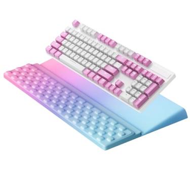 Imagem de Ospelelf Almofada ergonômica para descanso de pulso com suporte de teclado confortável para jogos de escritório