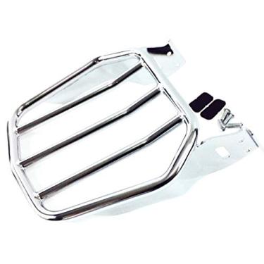 Imagem de Porta-malas esportivo afunilado personalizado cromado para Harley Davidson Softail Heritage Classic Fat Boy Dyna Street Bob Low Rider Sportster XL1200 XL883 Iron Low Sissy Bar Ref 50300030