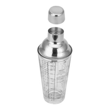 Imagem de Coqueteleira de Vidro 400ml com Tampa de Aço Inoxidável para Drinks Profissionais!