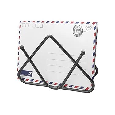 Imagem de Porta-cartas de correio, organizador de correio, organizador de cartas, envelopes, classificador de correspondência, suporte para mesa, escritório em casa, escola, documento de papel de preenchimento