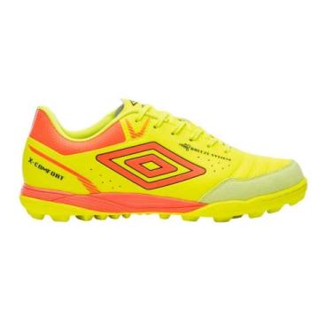 Imagem de Chuteira umbro society x-comfort unissex, 41, Laranja, Verde