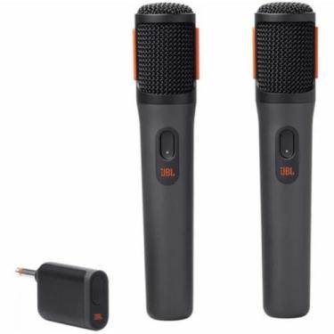 Imagem de Microfone Sem Fio Jbl Profissional Duplo Dinâmico Cor Preto, Bivolt