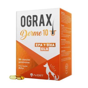 Imagem de Ograx Derme 10 para Cães e Gatos 30 Cápsulas Gelatinosas