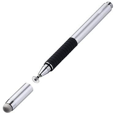Imagem de Caneta Stylus Ponta Fina 2 em 1 Tela Touch Screen Celular Tablet Ultrabook Universal (Prata)