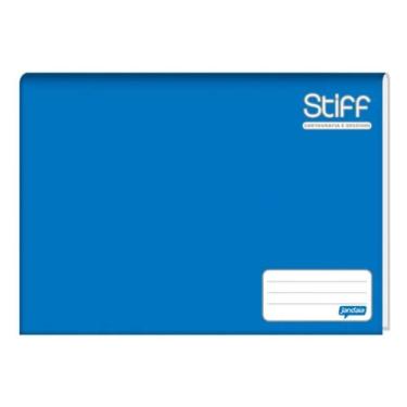 Imagem de Caderno de Desenho Brochura Capa Dura 96F Stiff Azul Jandaia