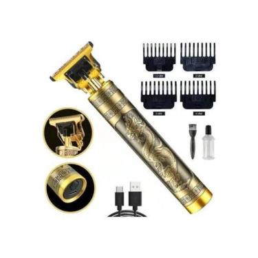 Imagem de Máquina De Cortar Cabelo Barbeiro  Dragão Elétrica Bateria Recarregáve