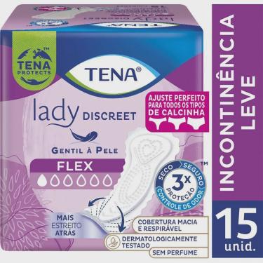 Imagem de Protetor Diário Tena Lady Discreet Flex 15 Unidades