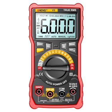 Imagem de SZITW V9 Multímetro Digital Profissional igente 6000 Contagens 2000V Testador de Tensão Capacitímetro Voltímetro AC/DC Amperímetro NCV Eletricista de Mina Fotovoltaica à Prova de Queimadura